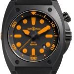 Black And Orange Bell & Ross Marine Fake Cheap Watches Discounted For Valentine