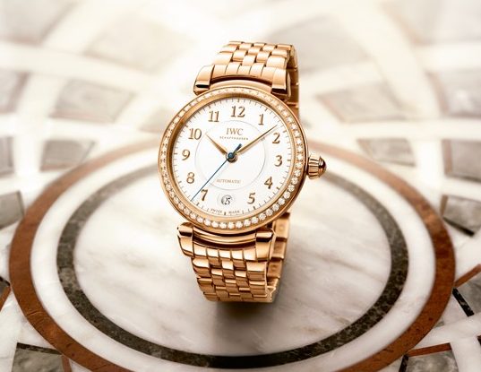 Red Gold IWC Da Vinci Fake Swiss Watches With Silver Dials Recommended For Ladies