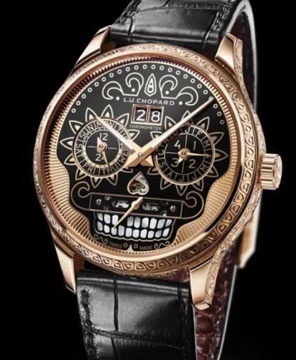 Unique Chopard L.U.C Perpetual T Spirit of “La Santa Muerte” Replica Watches