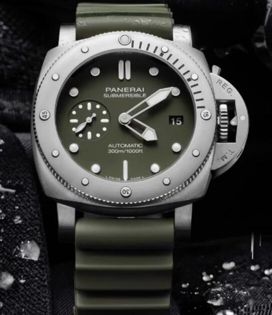 Fashionable Panerai Submersible Replica Watches With Green Dials